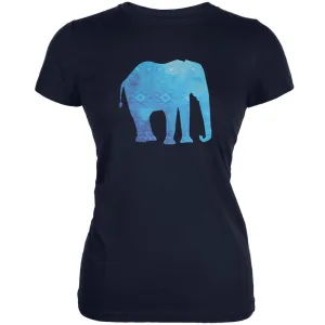 African Spirit Animal Elephant Navy Juniors Soft T-Shirt