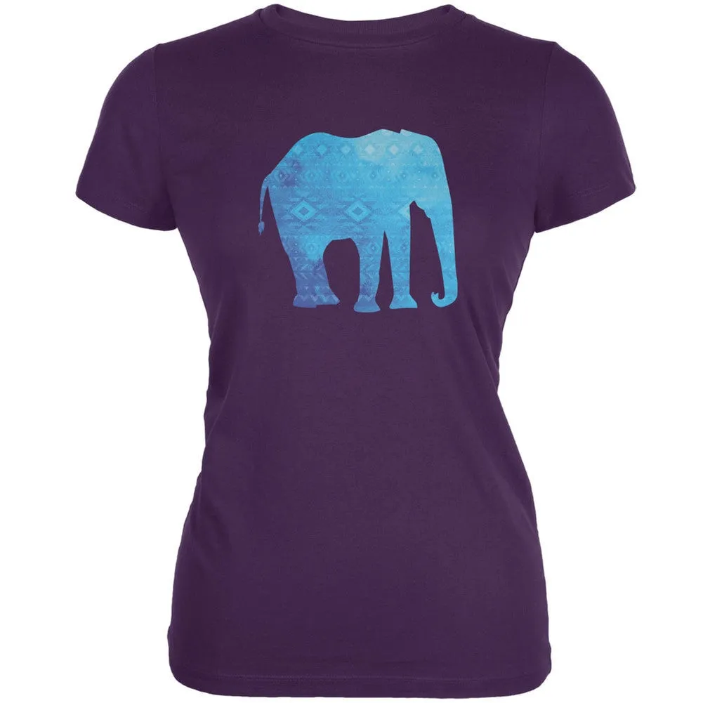 African Spirit Animal Elephant Navy Juniors Soft T-Shirt