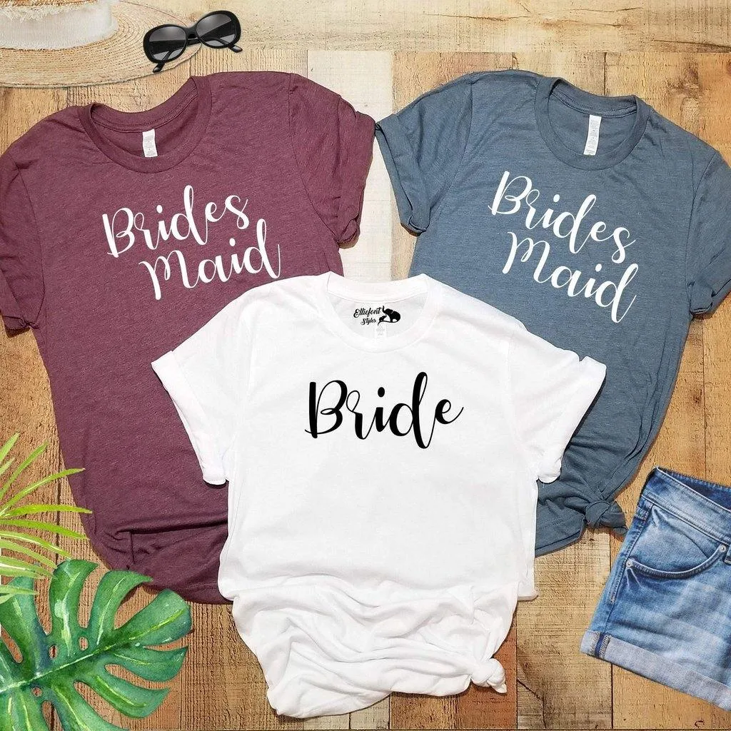 Bride and Bridesmaid Bachelorette Party Shirts | Bridal Party Shirts | Wedding Party Shirts | Bridesmaid Shirts | Bride Shirt