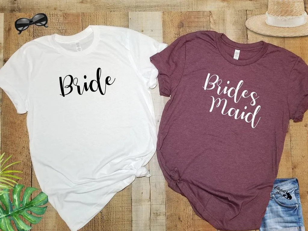 Bride and Bridesmaid Bachelorette Party Shirts | Bridal Party Shirts | Wedding Party Shirts | Bridesmaid Shirts | Bride Shirt