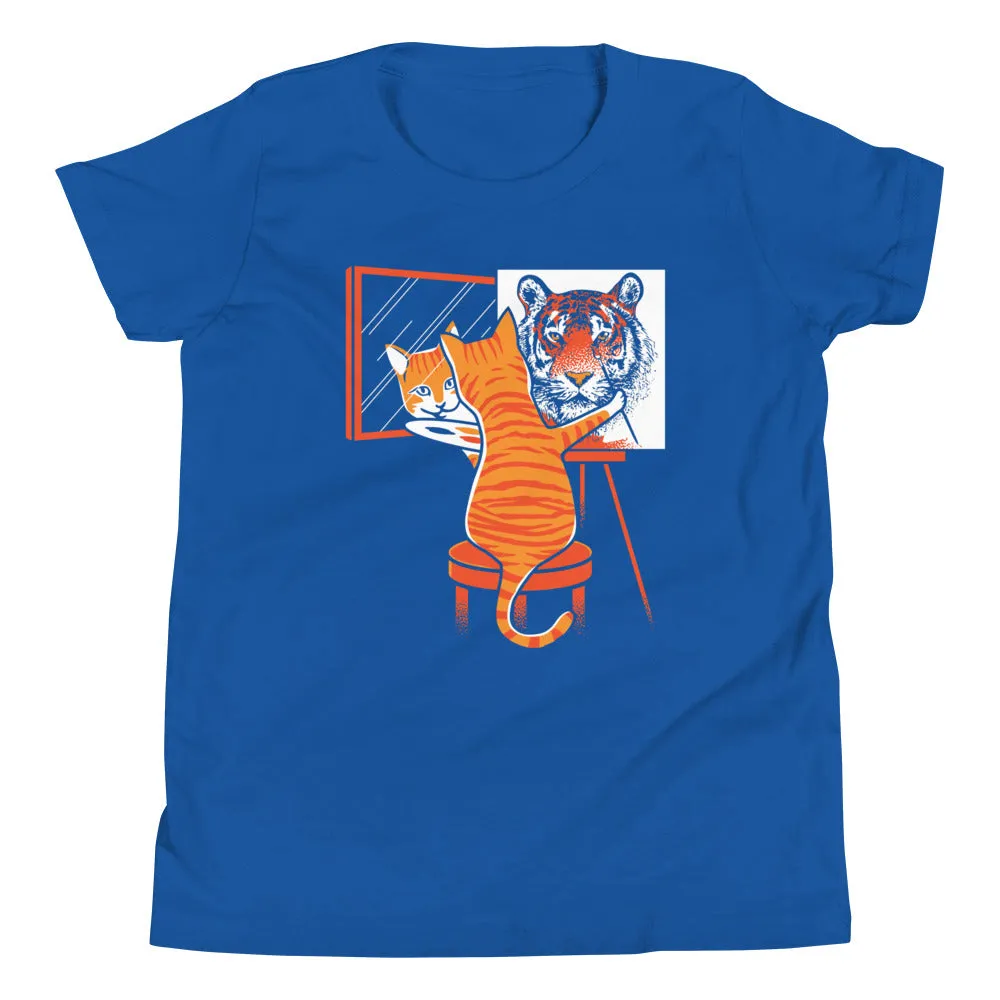 Cat Self Portrait Kid's Youth Tee