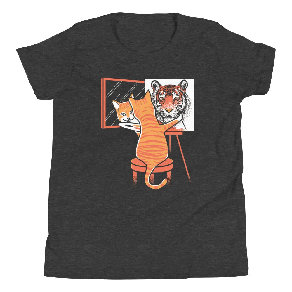 Cat Self Portrait Kid's Youth Tee