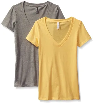 Clementine Women's Deep V-Neck Tee (Pack of 2)