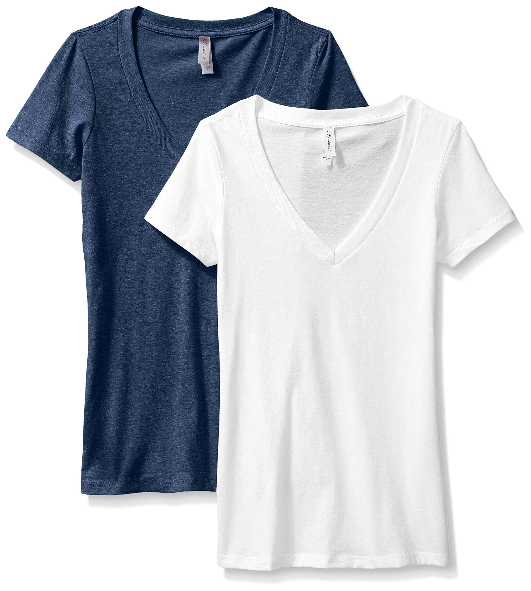 Clementine Women's Deep V-Neck Tee (Pack of 2)