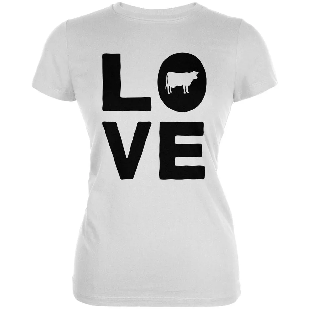 Cow Love Juniors Soft T Shirt