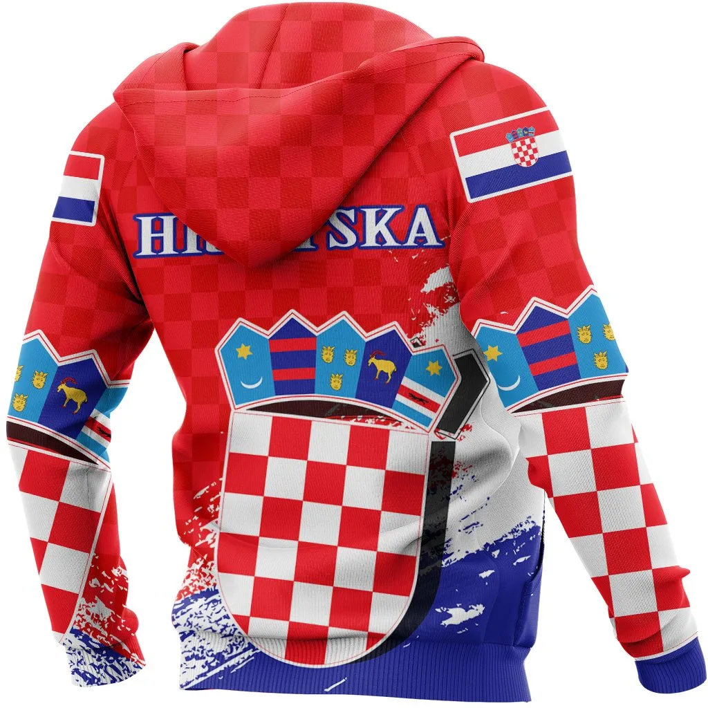 Croatia Special Zipper Hoodie A7