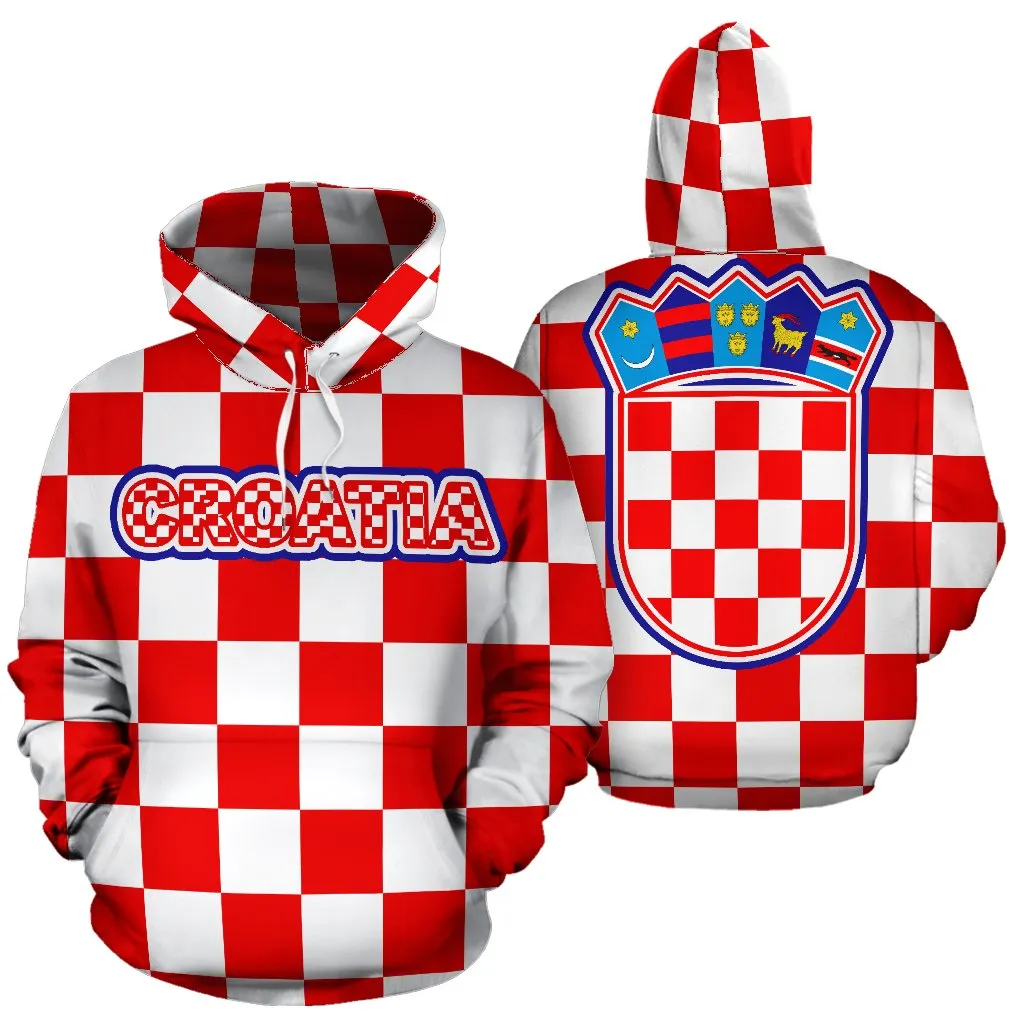 Croatian Checkerboard Hoodie BN09