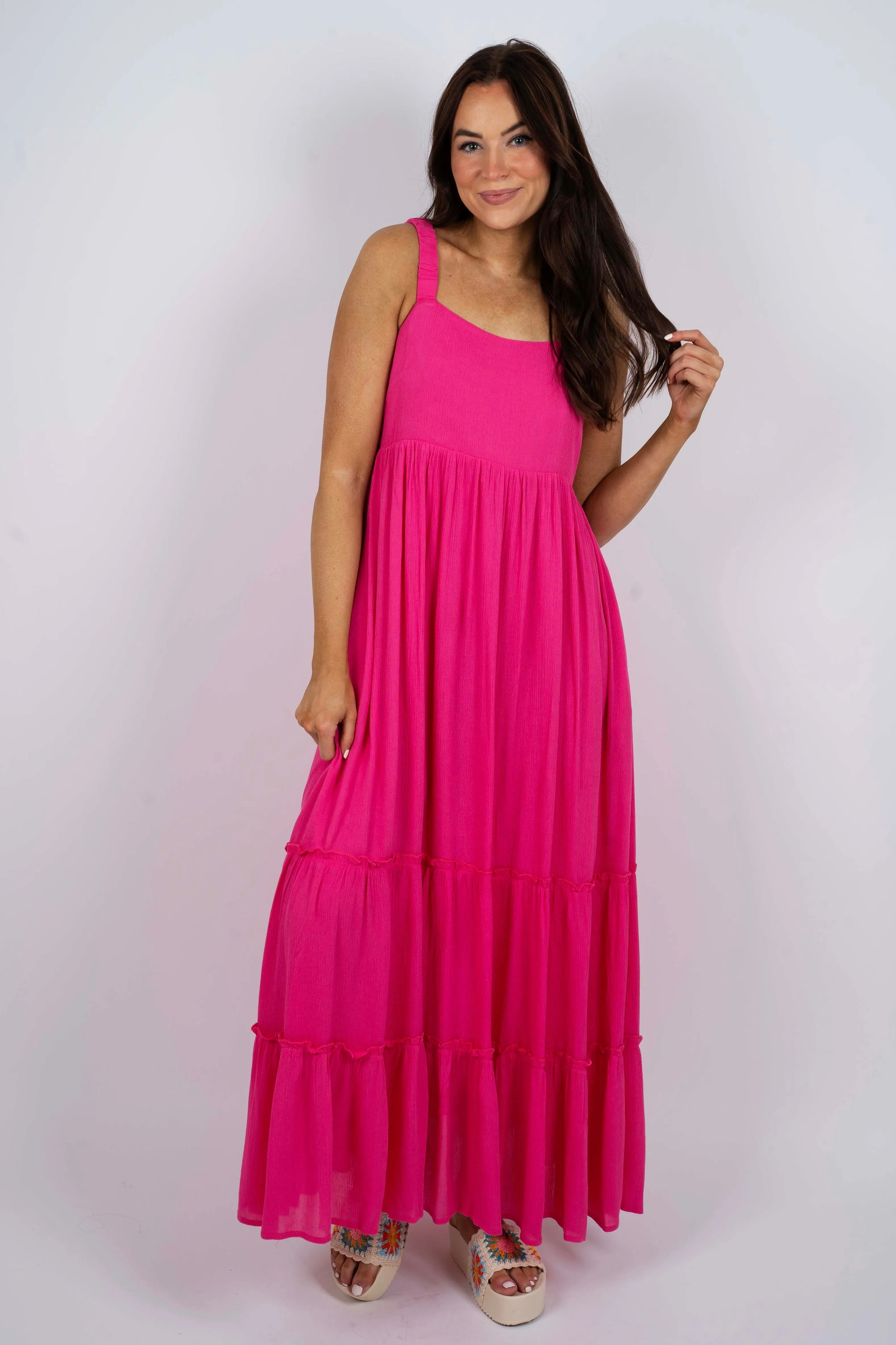 Dreaming Of Love Maxi Dress (Hot Pink)