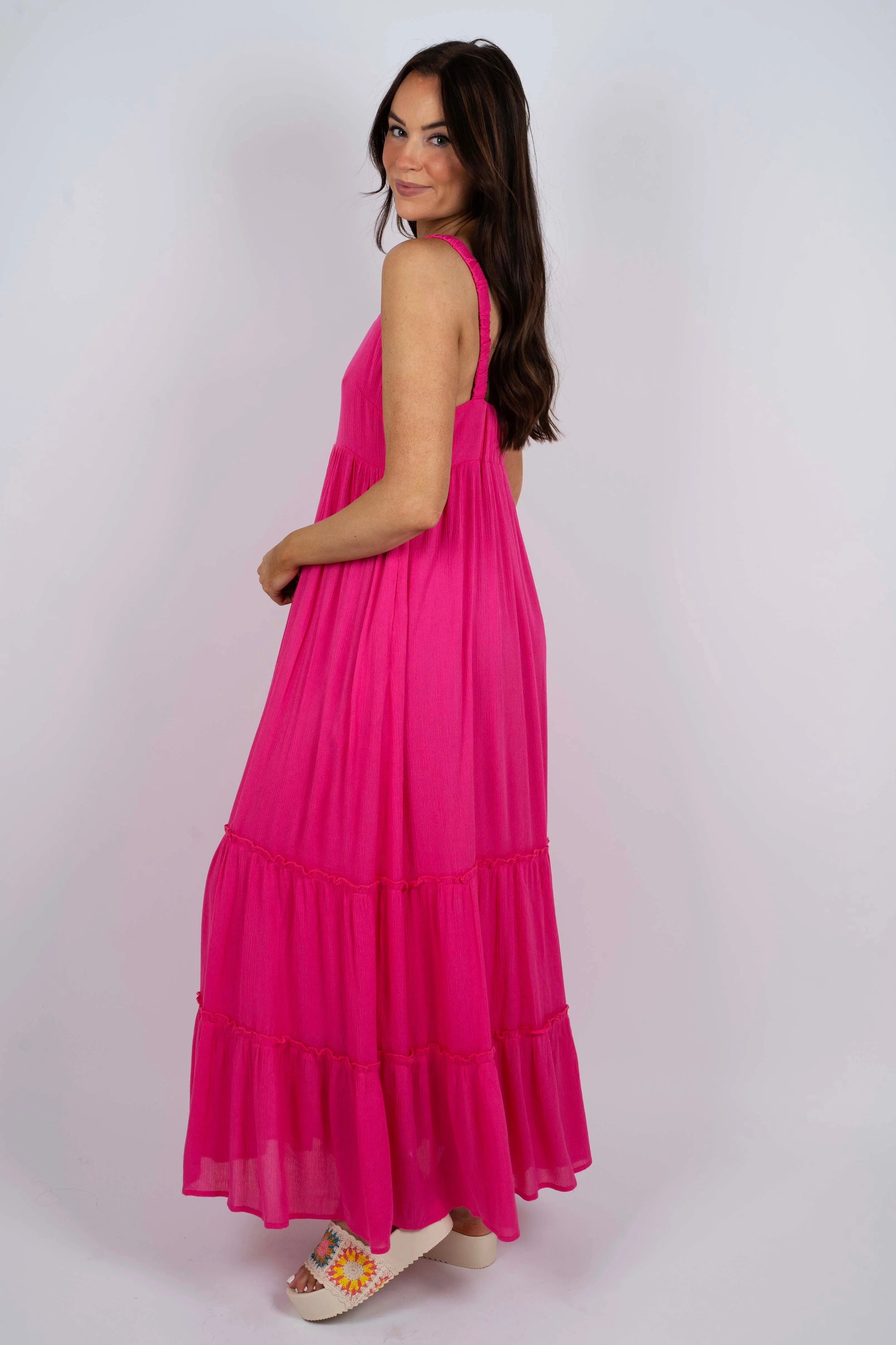 Dreaming Of Love Maxi Dress (Hot Pink)