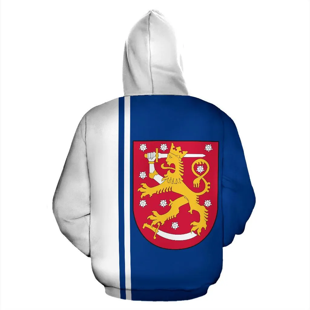 Finland All Over Zip-Up Hoodie - Straight Version - Bn04