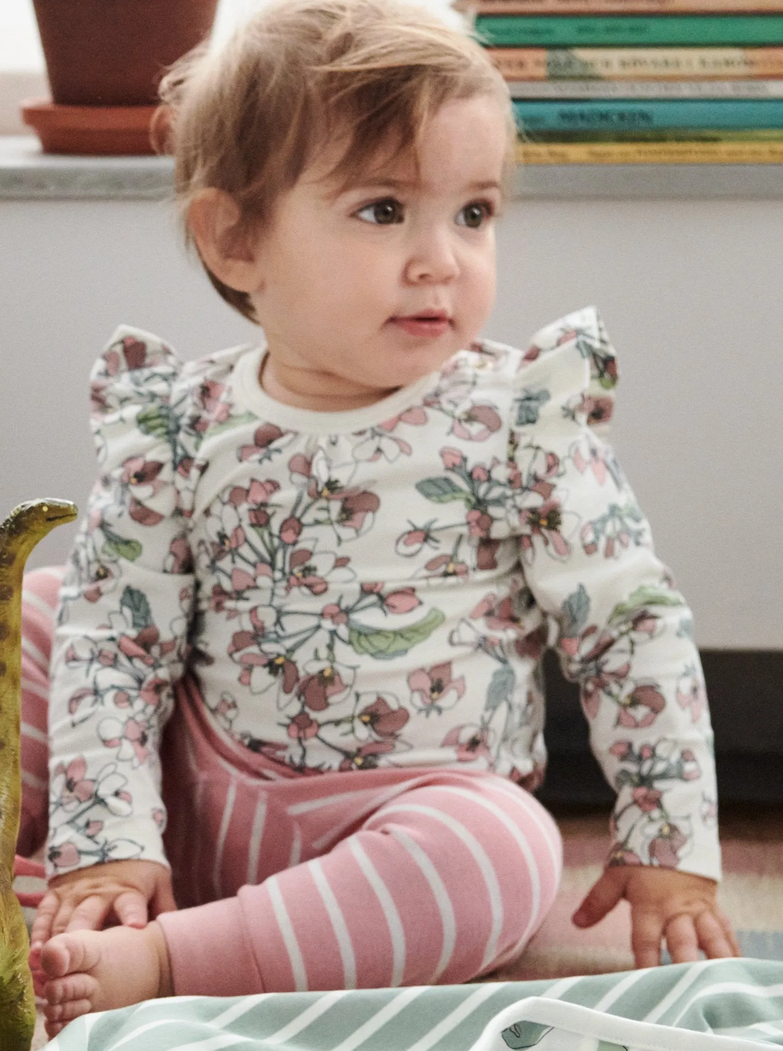 Floral Frilled Babygrow