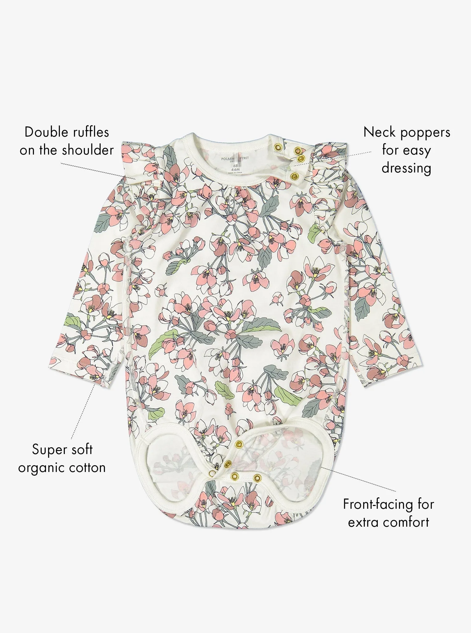 Floral Frilled Babygrow