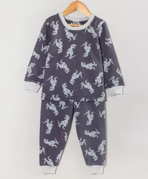 GREY DINO PRINT TRACKSUIT