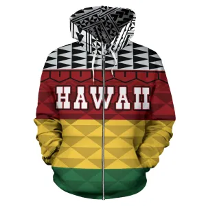 Hawaii All Over Zip-Up Hoodie - Bn04