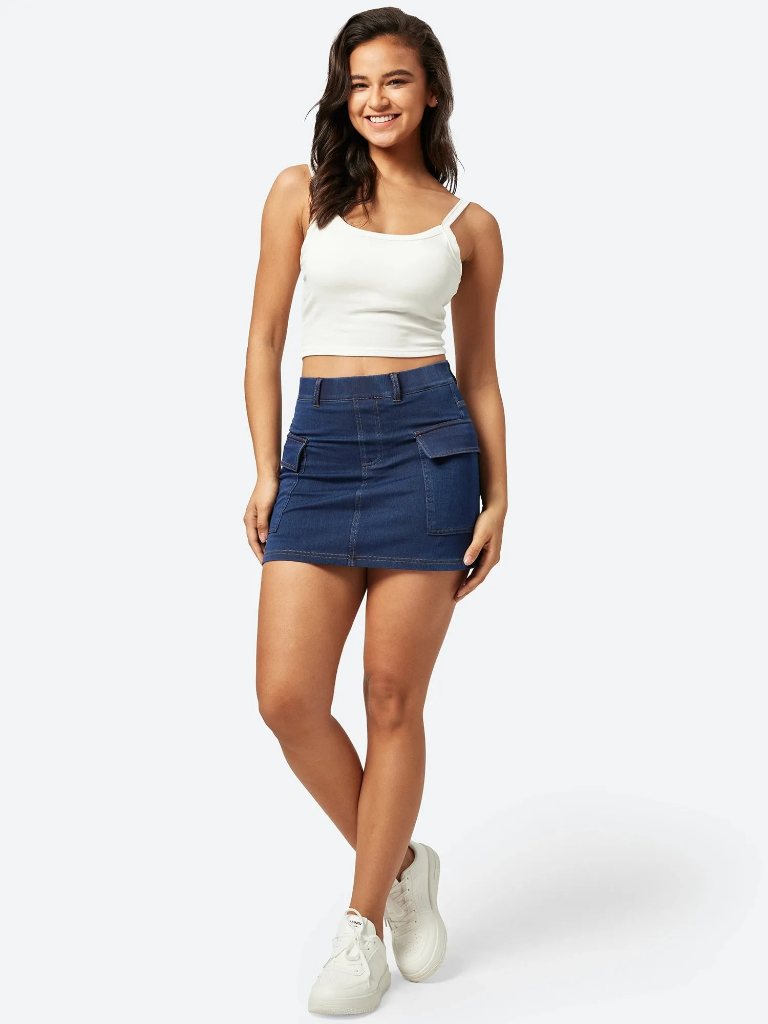 IUGA FlexDenim™ High Stretch Denim Jean Skirt With Pockets