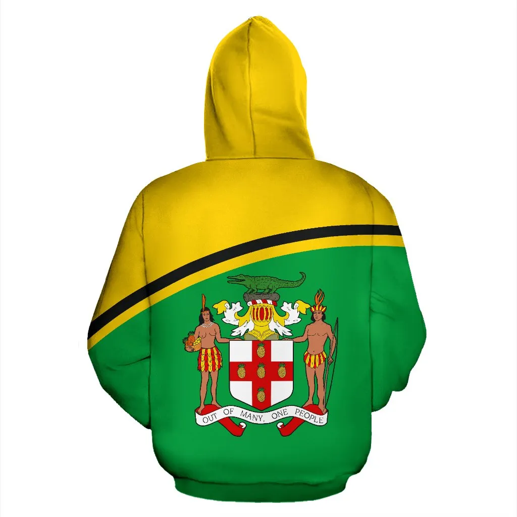 Jamaica All Over Zip-Up Hoodie - Curve Version - Bn04