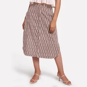 Kashish Dabu Block Printed Cotton Midi Skirt