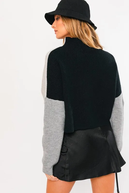 LE LIS Color Block Oversized Sweater