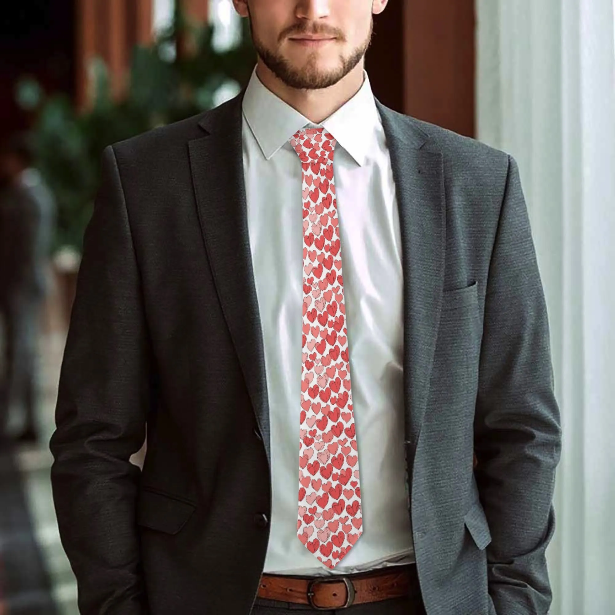 Little Red Hearts Necktie