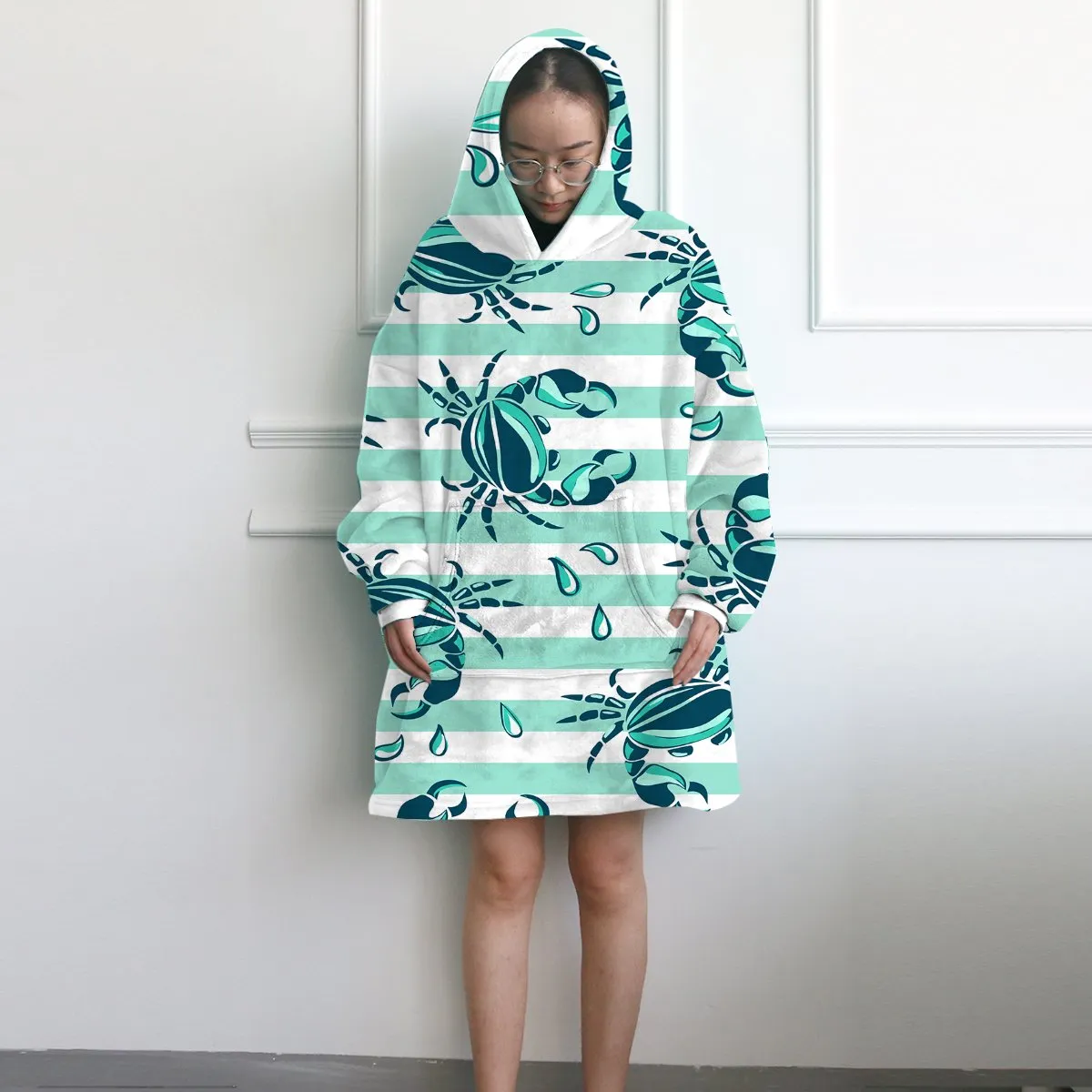 Lovely Little Crabs Wearable Blanket Hoodie