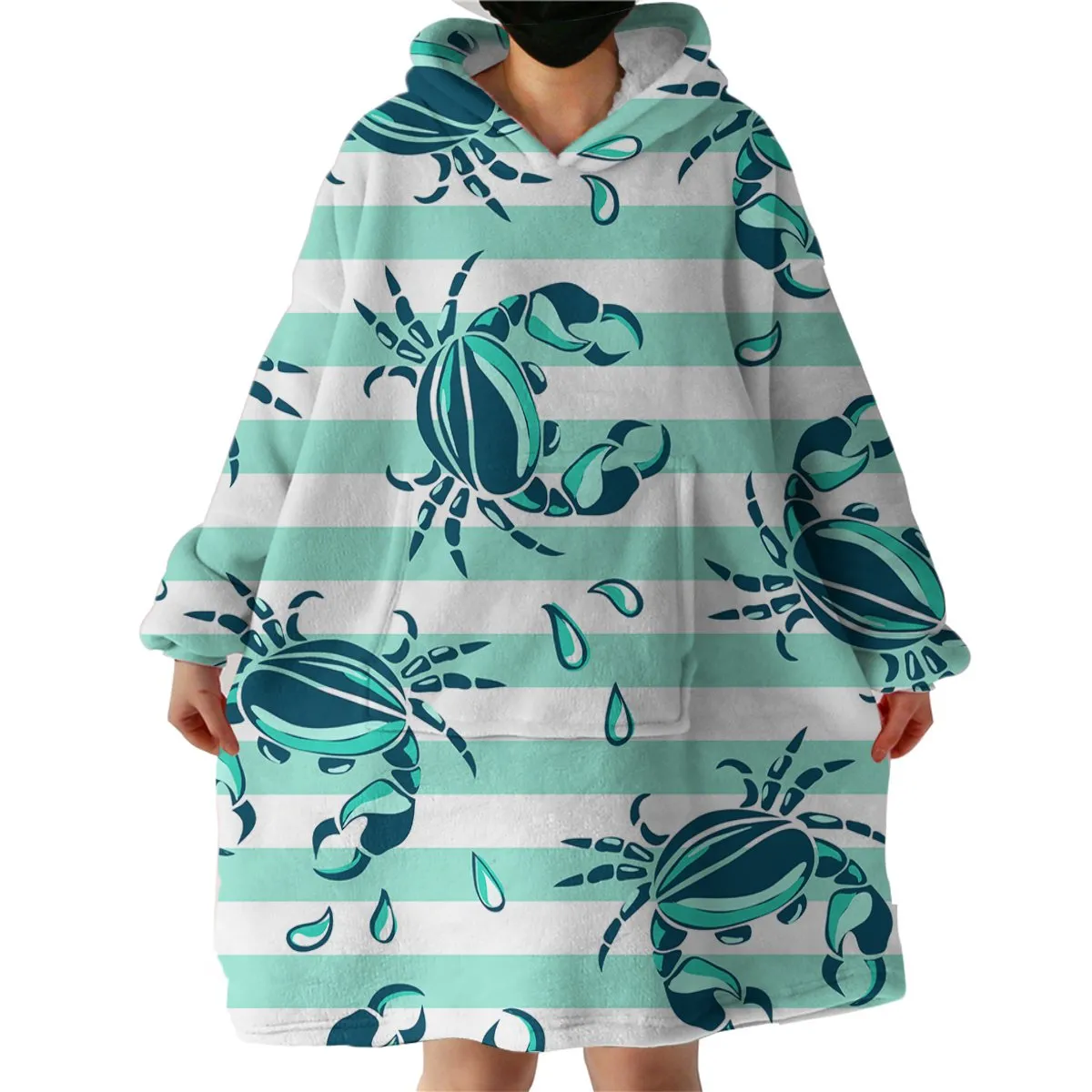 Lovely Little Crabs Wearable Blanket Hoodie