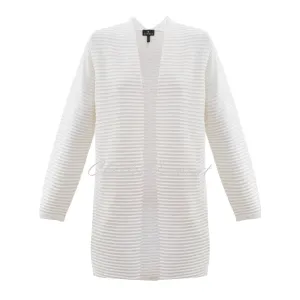 Marble Longline Cardigan – style 6386-104 (Ivory)