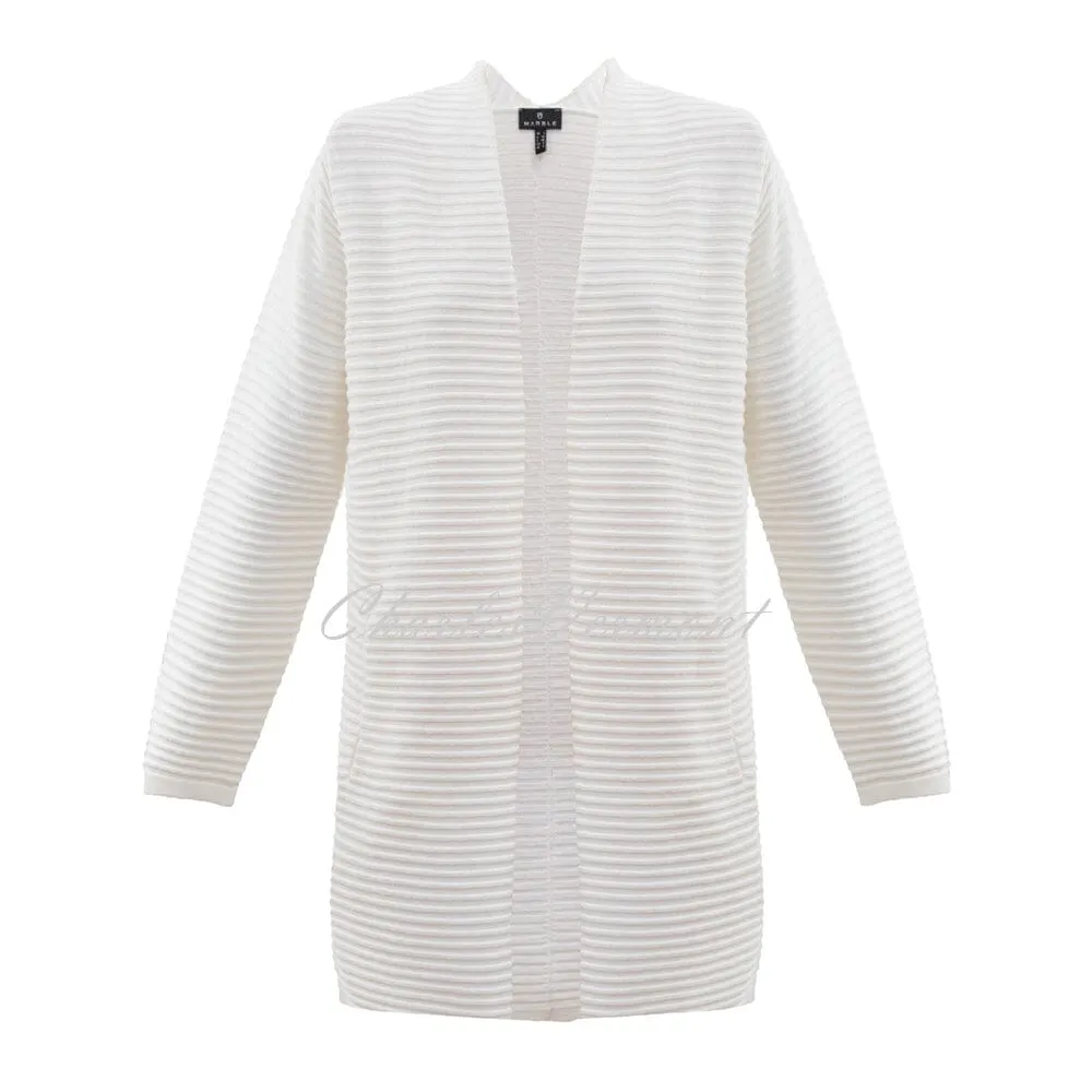 Marble Longline Cardigan – style 6386-104 (Ivory)