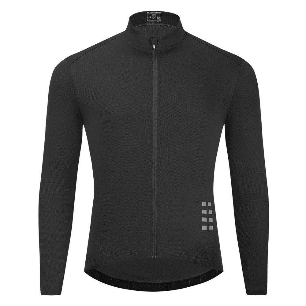 Men Long Sleeve Cycling Jersey Breathable MTB Bicycle Shirt Bike Riding Running Sports Jacket Clothing