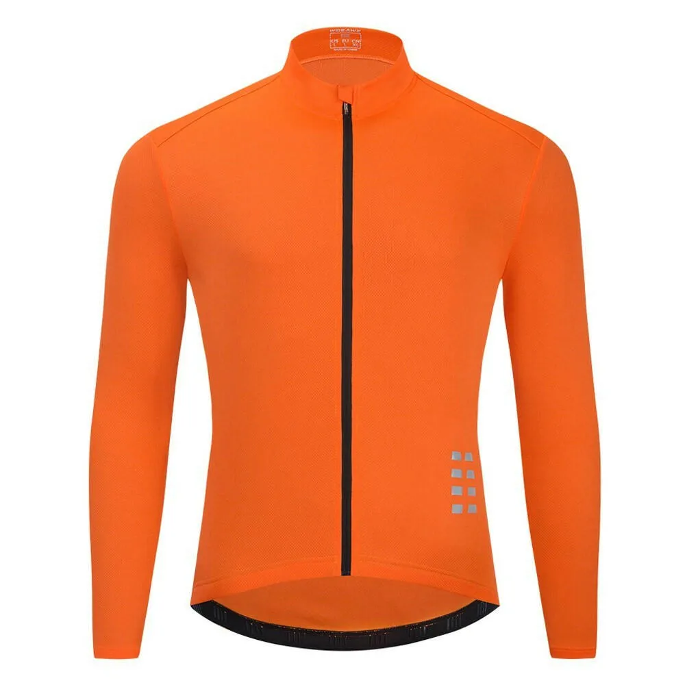 Men Long Sleeve Cycling Jersey Breathable MTB Bicycle Shirt Bike Riding Running Sports Jacket Clothing