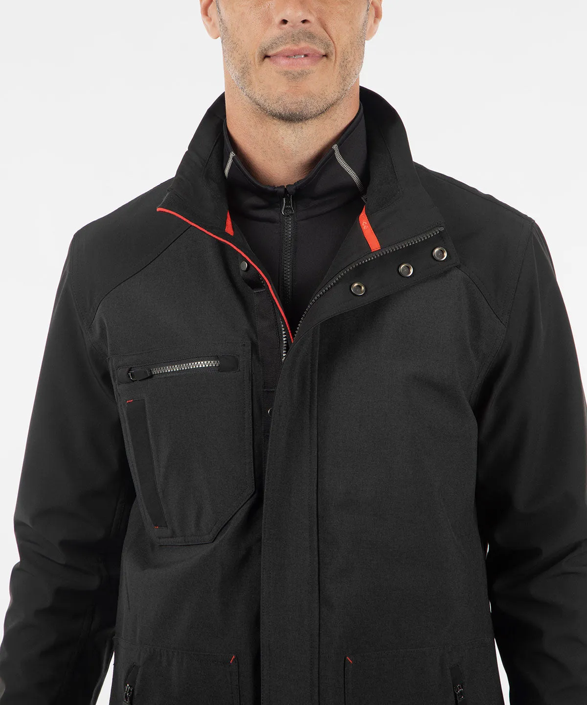 Men's Furguson Zephal Z-Tech Waterproof Melange Stretch Woven Car Coat