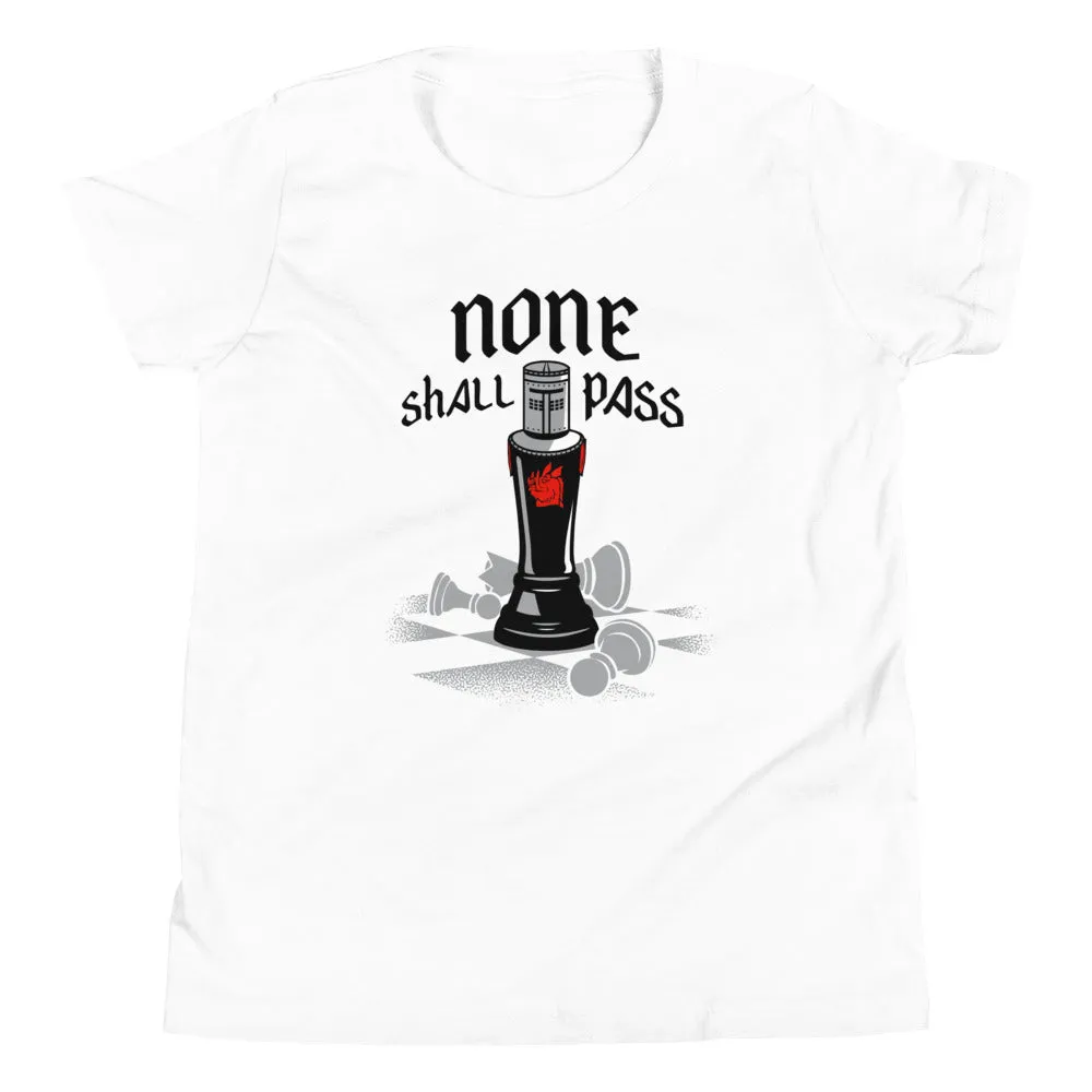 None Shall Pass Black Knight Kid's Youth Tee