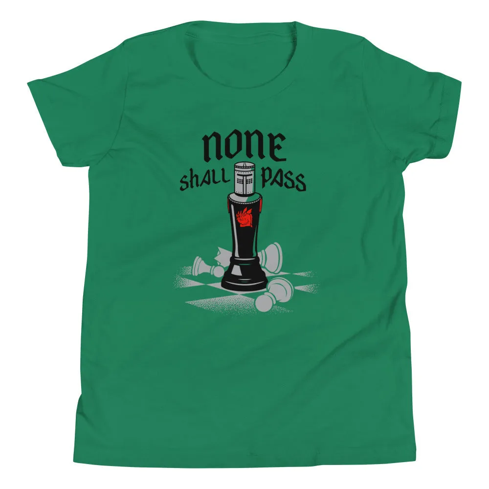 None Shall Pass Black Knight Kid's Youth Tee