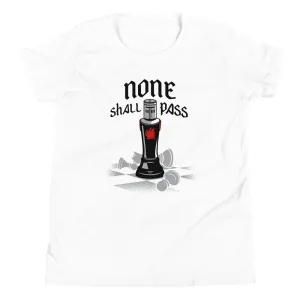 None Shall Pass Black Knight Kid's Youth Tee