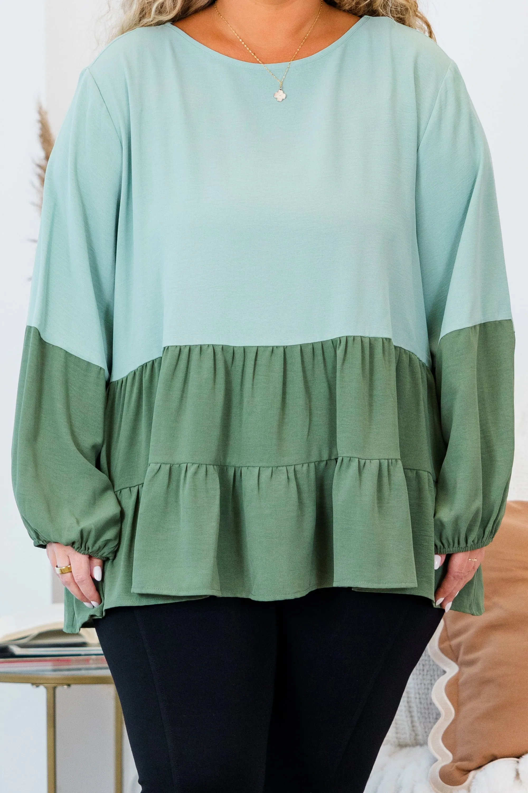 One Call Away Top, Sage