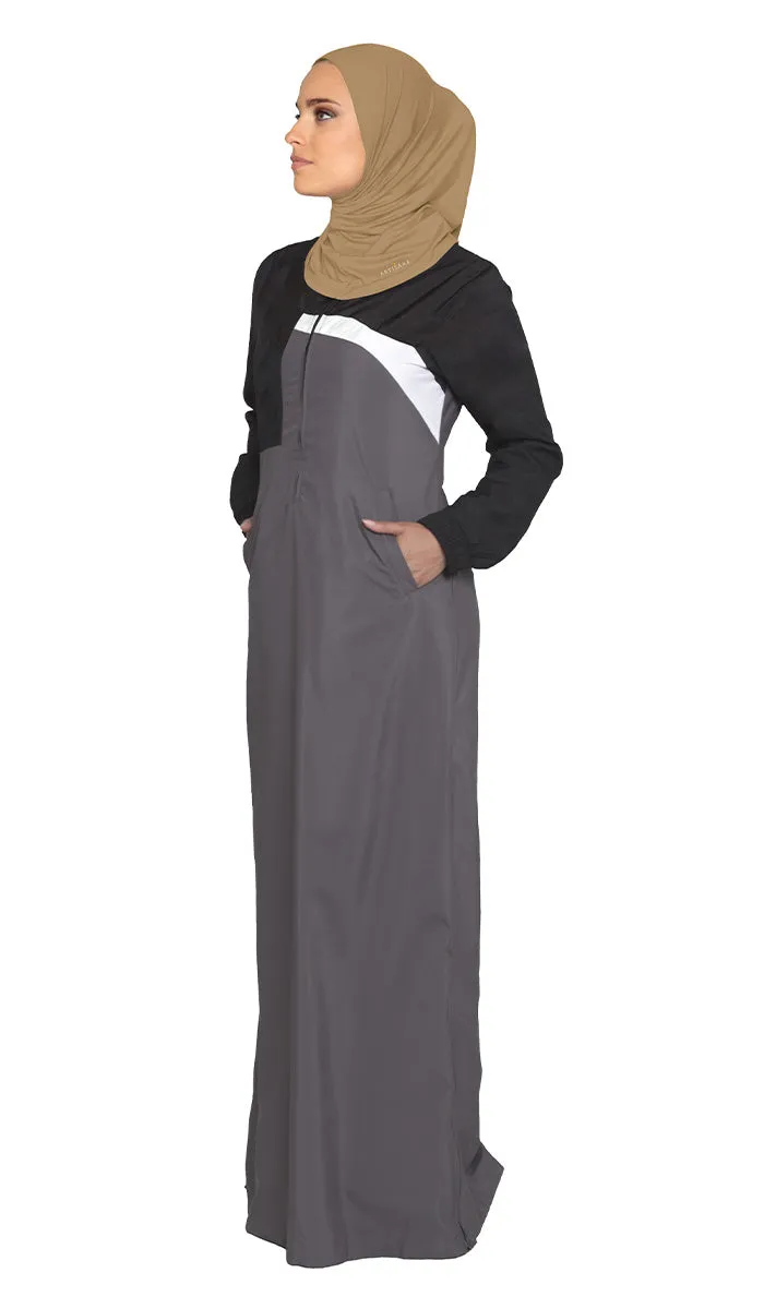 One Piece Stretch Sports Hijab - Cafe