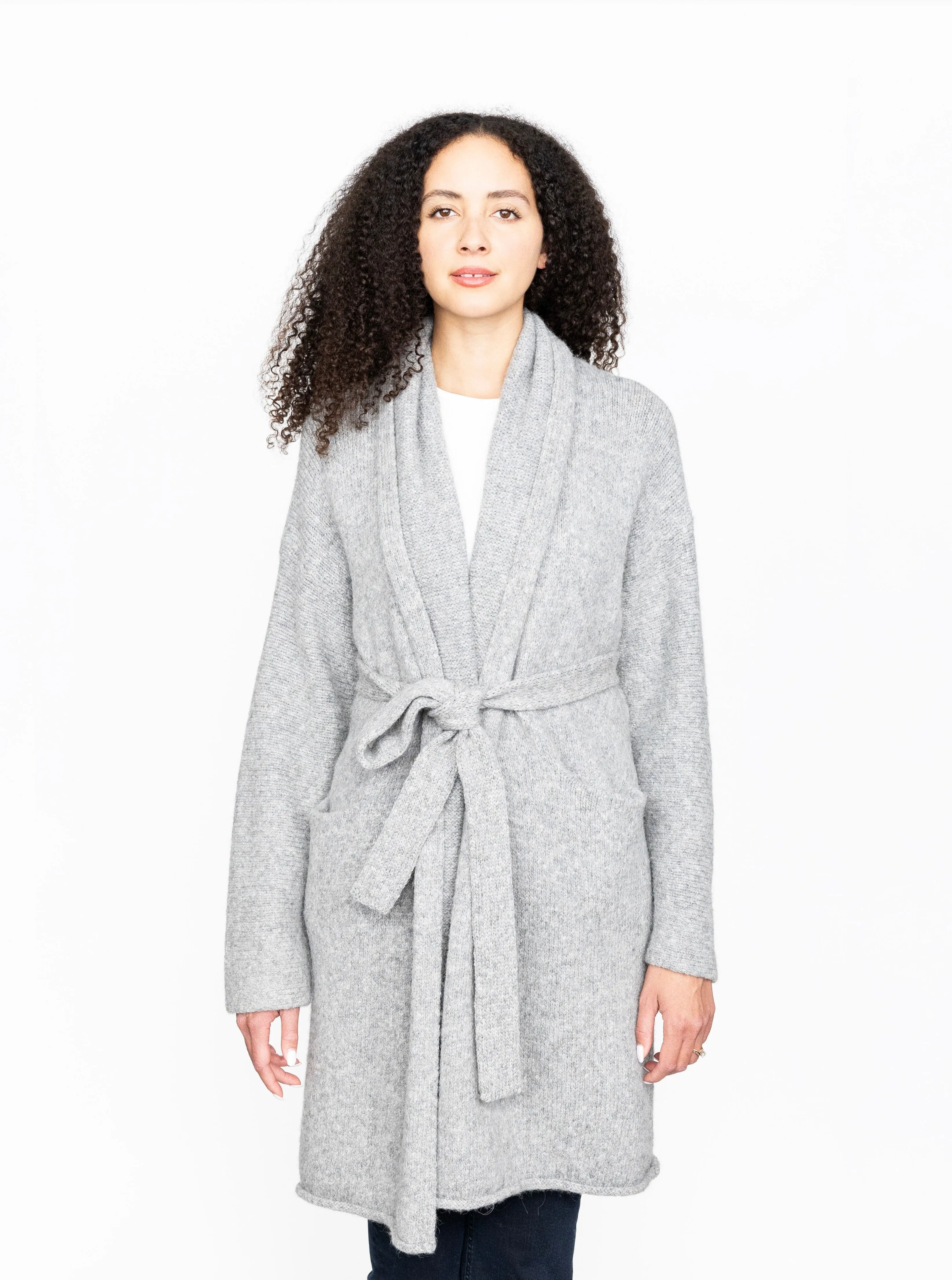 Parker Sweater Coat - Light Grey