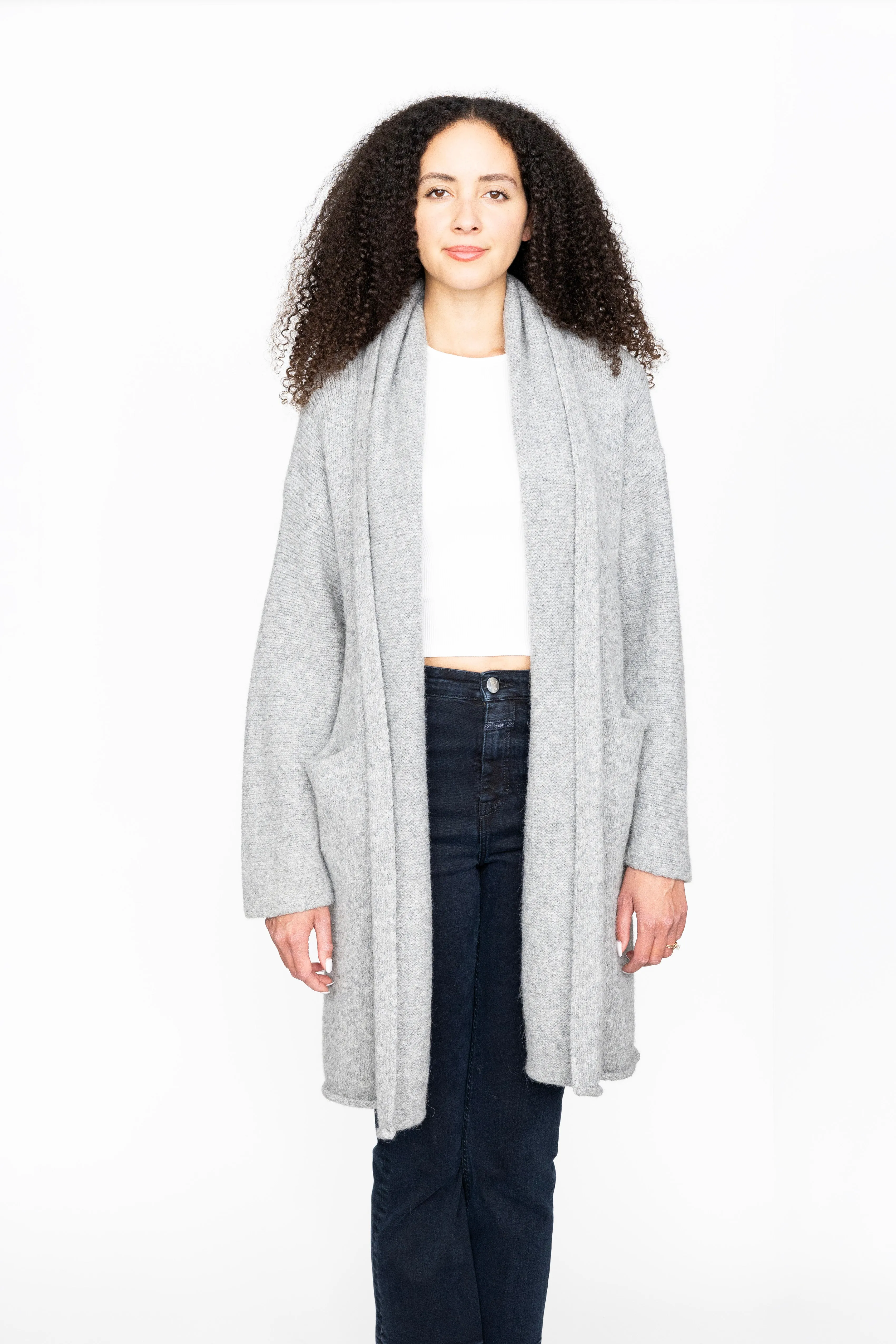 Parker Sweater Coat - Light Grey