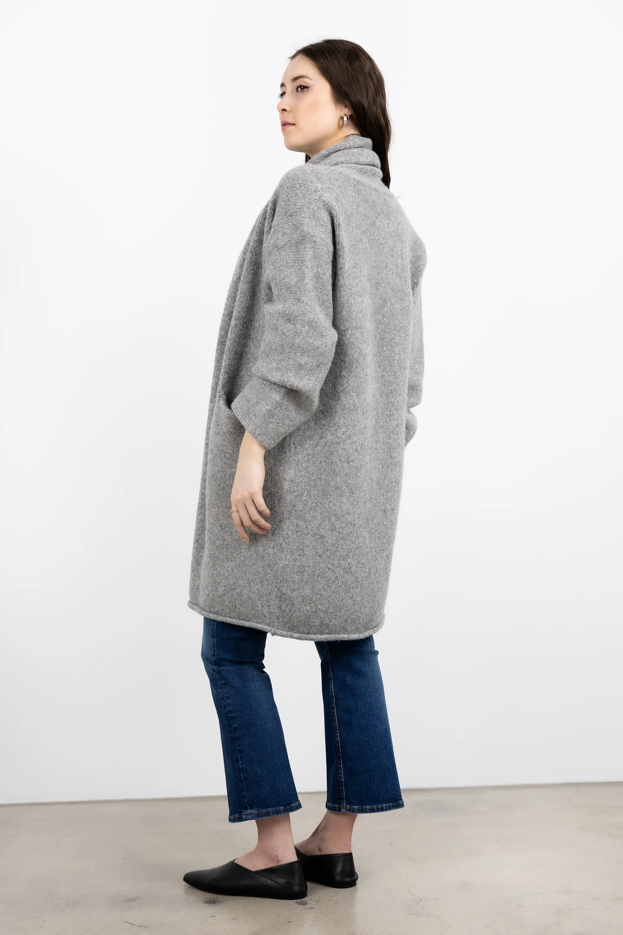 Parker Sweater Coat - Light Grey