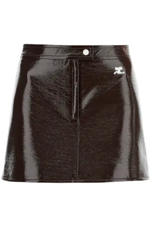 Re-edition Mini Skirt with Vinyl Effect