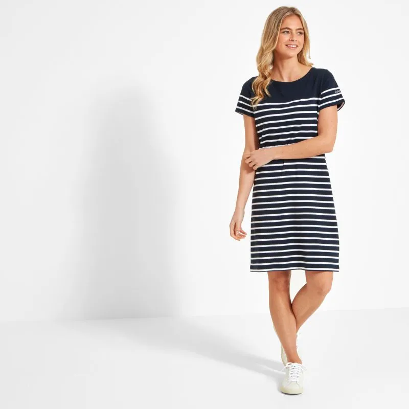 Schoffel Beauport Ladies Dress - Navy Stripe