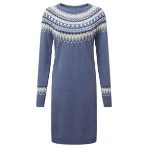 Schoffel Shetland Fairisle Ladies Dress - Slate Blue Fairisle