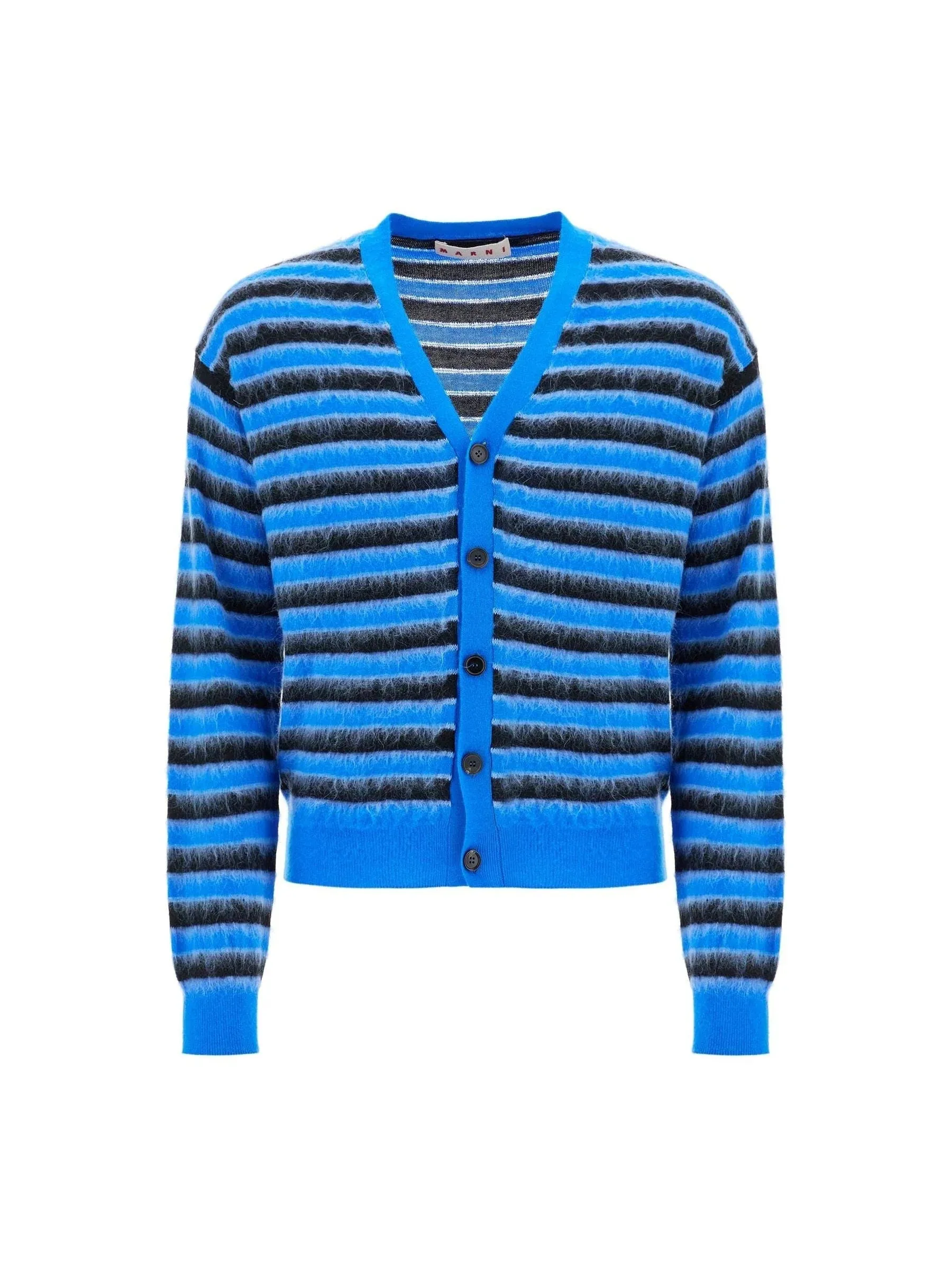 Striped Wool Mohair Cardigan