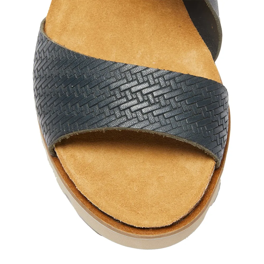 Theo Espadrille in Navy Leather