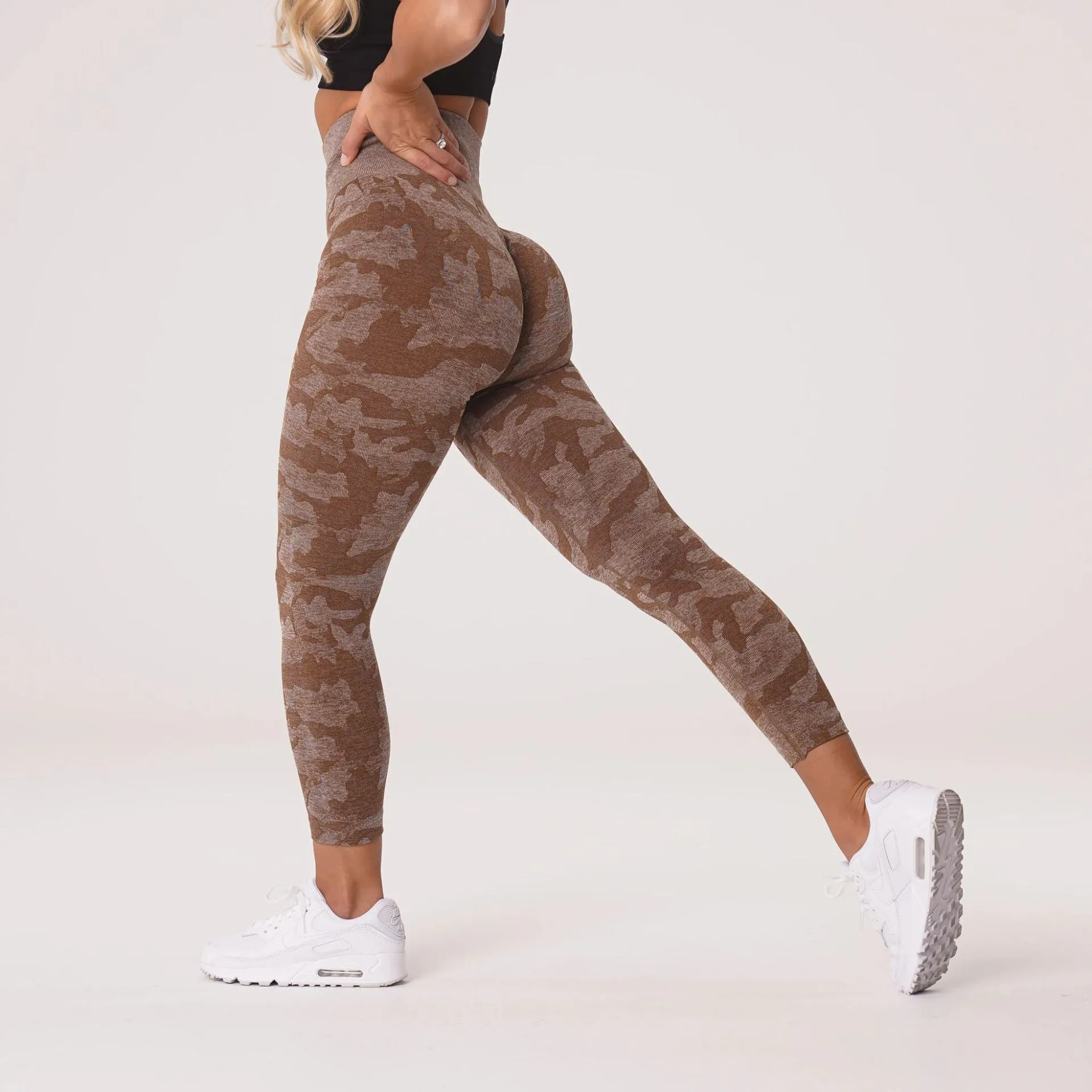 Women's High-Rise Tight Pants Print Stretchy Sports Yoga Fitness Pants