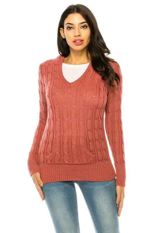 Womens Knit Hoodie Sweater