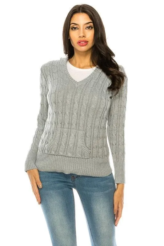 Womens Knit Hoodie Sweater