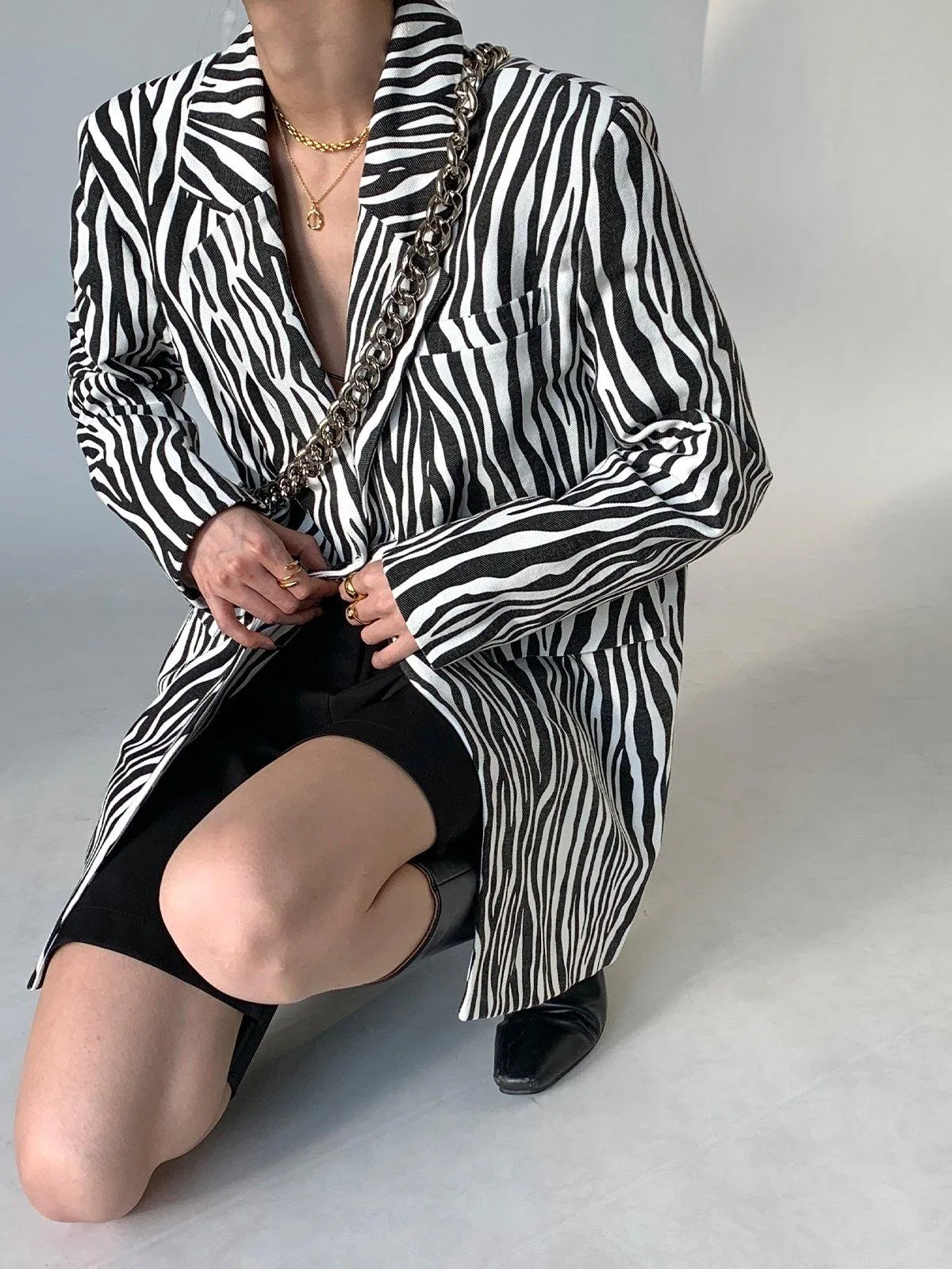 Zebra Striped Blazer