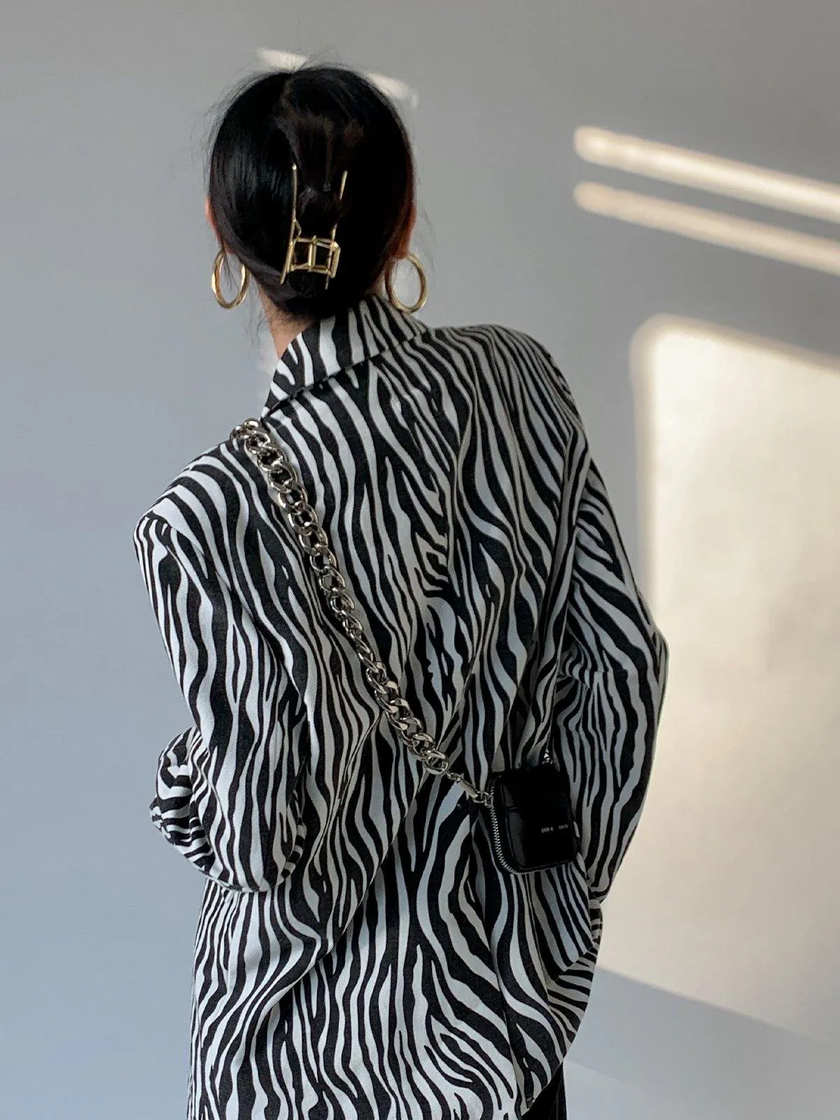 Zebra Striped Blazer