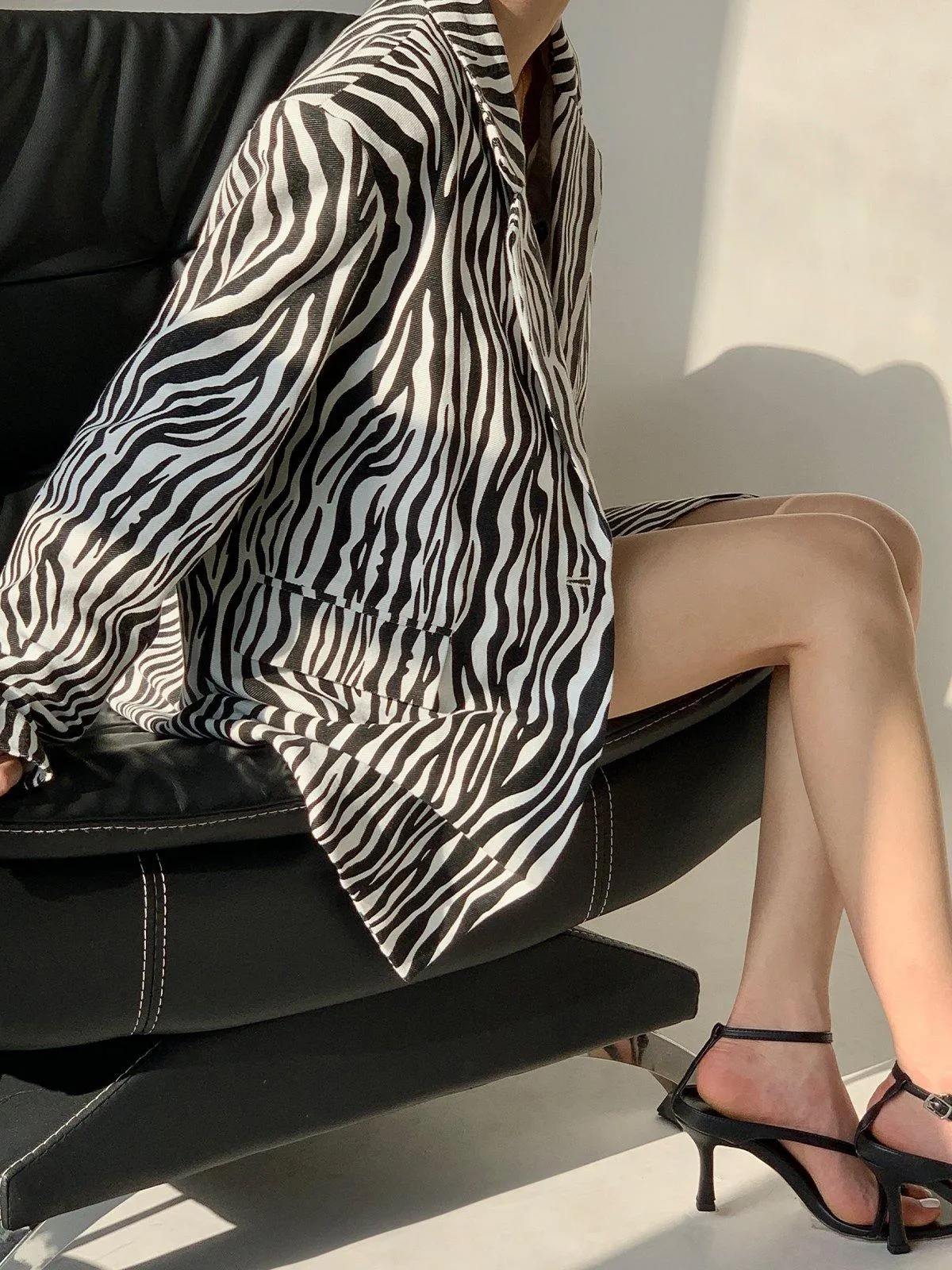 Zebra Striped Blazer