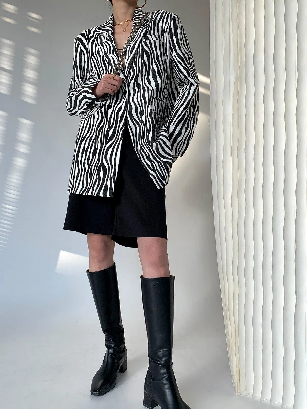 Zebra Striped Blazer